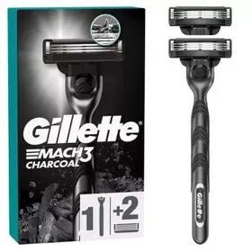 Gillette Ανδρική Ξυριστική Μηχανή Charcoal Mach3, Ξυριστική Μηχανή με 3 Λεπίδες