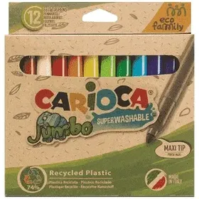 Carioca Jumbo Ecofamily Μαρκαδόροι 12 τεμ.