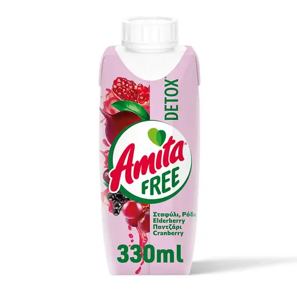 Amita Free Detox Φρουτοποτό 330ml.