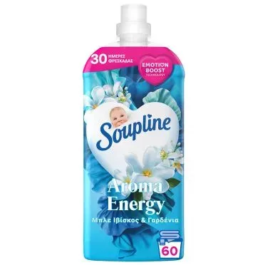 Soupline Aroma Ιβίσκος Συμπυκνωμένο Υγρό Μαλακτικό Ρούχων 1260ml (60 μεζούρες)