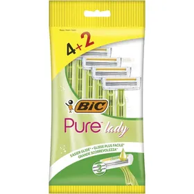 PURE LADY EASIER GLIDE Ξυραφάκια Μιας Χρήσης Αλόη 6τμχ