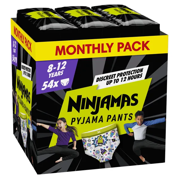 Πάνες-Βρακάκι για Αγόρι 8-12 ετών Ninjamas Pyjama Pants 54τεμ