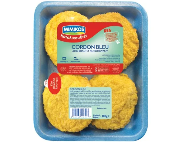 cordon bleu από φιλέτο κοτόπουλου 480γρ.