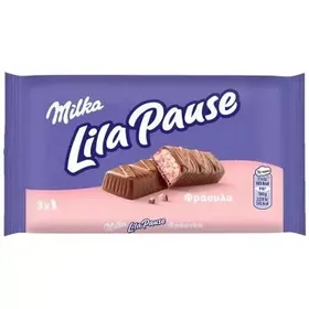 Lila Pause Σοκολάτα Γάλακτος Φράουλα 3X34G