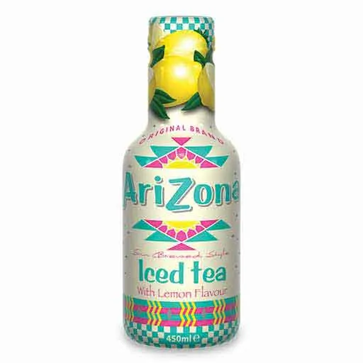 Arizona Κρύο Μαύρο Τσάι Με Λεμόνι 450ml.