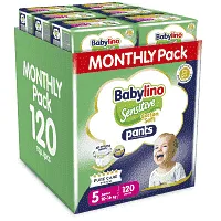 Babylino Πάνες Sensitive Cotton Soft Pants Monthly Pack N.5 10-16kg 120τεμ