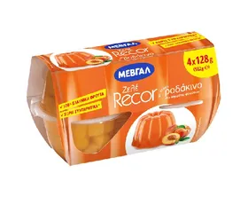 ΜΕΒΓΑΛ Recor ζελέ ροδάκινο ή φράουλα 4x128γρ.