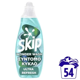 υγρό πλυντηρίου ρούχων wonder wash ultra refresh 54 μεζούρες