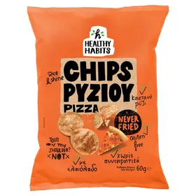HEALTHY HABITS Chips Ρυζιού Γεύση Pizza, τυρί ή αλάτι πιπέρι 60γρ.