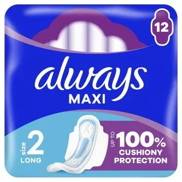 Always Maxi Σερβιέτες Super (Μέγεθος 2) με φτερά 12 Σερβιέτες