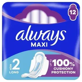 Always Maxi Σερβιέτες Super (Μέγεθος 2) με φτερά 12 Σερβιέτες