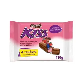KISS ΣΟΚΟΛΑΤΑ ΓΑΛΑΚΤΟΣ ΚΡΕΜΑ ΦΡΑΟΥΛΑ 4x27.5G
