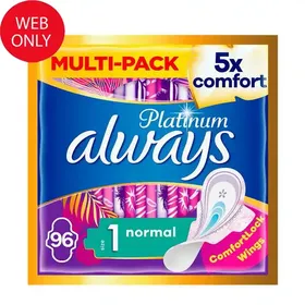Always Ultra Platinum Σερβιέτες Normal Plus (Μέγεθος 1) 96τεμ.