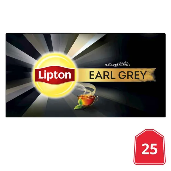 Lipton Μαύρο Τσάι Earl Grey 25 Φακελάκια