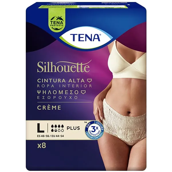 TENA Silhouette Plus Crème Εσώρουχο Ακράτειας σε κρεμ χρώμα