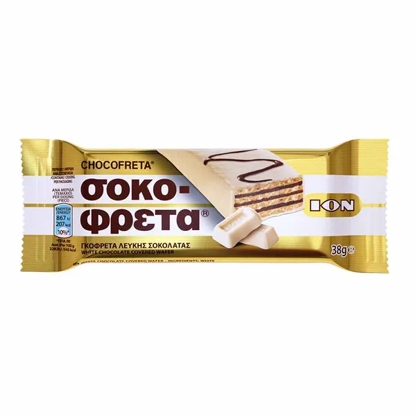 ION Σοκοφρέτα με Λευκή Σοκολάτα 38gr