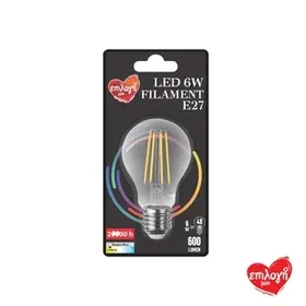 ΕΠΙΛΟΓΗ ΜΟΥ Γλόμπος Filament E27 6W 2700K 1 Τεμάχιο