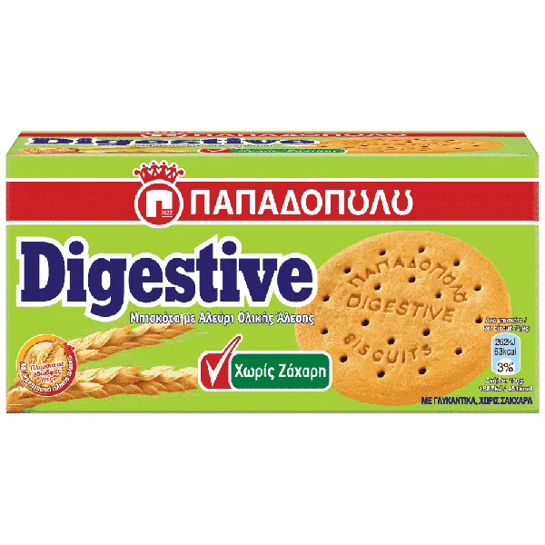 Παπαδοπούλου Μπισκότα Digestive Ολικής Άλεσης