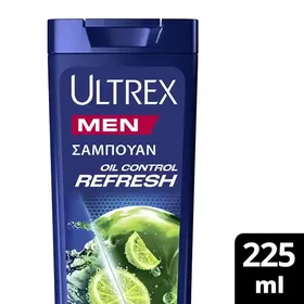 Ultrex Men Σαμπουάν Oil Control Refresh Για Λιπαρά Μαλλιά 225ml.