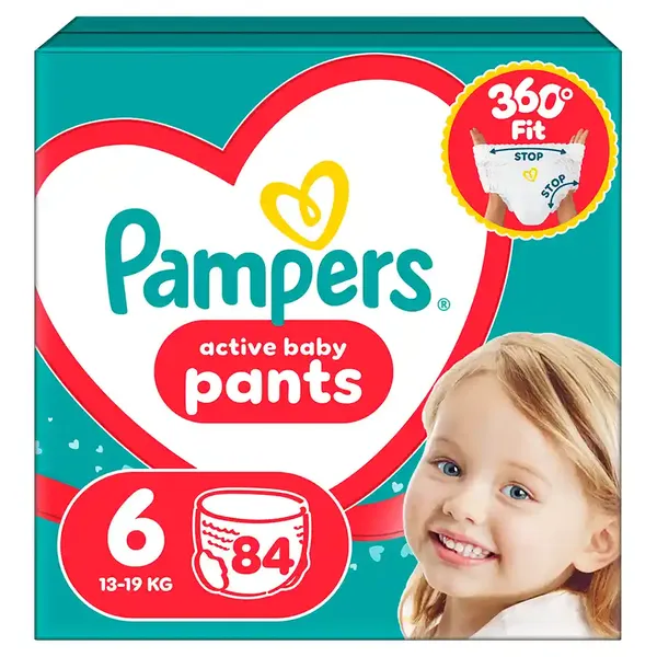 Pampers Pants Πάνες Βρακάκι No6 (13-19kg.) Mega Pack 84τεμ.