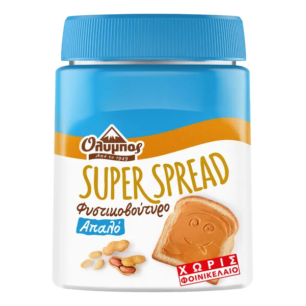 Φυστικοβούτυρο superspread ΟΛΥΜΠΟΣ απαλό 350gr