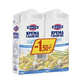 ΦΑΓΕ Κρέμα Γάλακτος Light 2x330ml