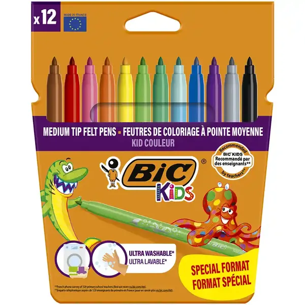 Bic Kids 750 Special Format Μαρκαδόροι Ζωγραφικής 12τεμ.