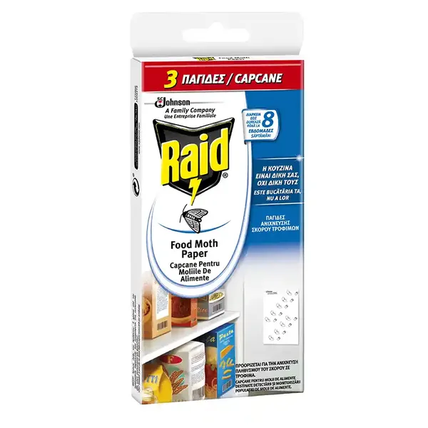 Raid Παγίδες Σκόρου Για Τρόφιμα 3τεμ.