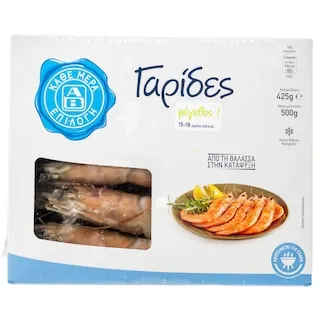 ΑΒ Γαρίδες Ατλαντικού Μέγεθος 1 Κατεψυγμένες 425gr