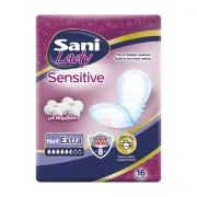 SANI Sensitive Lady Discreet Σερβιέτες Ακράτειας με Βαμβάκι No4 Extra 16τεμ