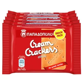 CREAM CRACKERS Κράκερς Σίτου 5x43g
