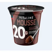 Mousse Μαύρη Σοκολάτα Protein Vitaline Δέλτα 200g