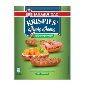 KRISPIES Παξιμάδια Krispies Χωρίς Προσθήκη Ζάχαρης 200g