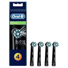 Oral-B CrossAction Black Ανταλλακτικές Κεφαλές Ηλεκτρικής Οδοντόβουρτσας 4τεμ.