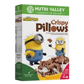 Nutri Valley Minions Δημητριακά Crispy Pillows Praline 375γρ.
