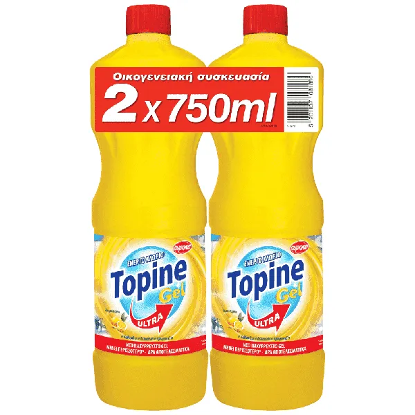 TOPINE GEL ΧΛΩΡΙΟ ΛΕΒΑΝΤΑ 750ML X 2ΤΕΜΑΧΙΑ
