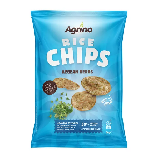 AGRINO rice chips 60γρ. (όλες οι γεύσεις)