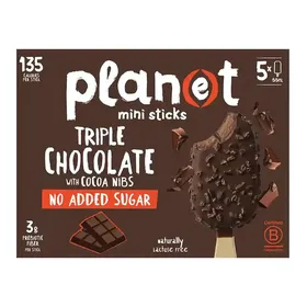 Plan(e)t Παγωτό Triple Chocolate With Cocoa Nibs Νo Added Sugar 5x45γρ./55ml.