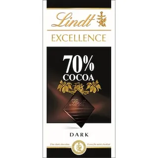 LINDT Μαύρη Σοκολάτα Excellence 70% Κακάο 100gr