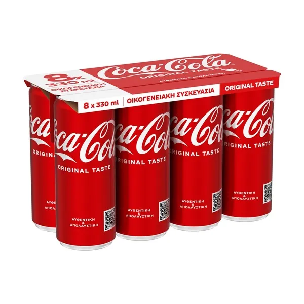 COCA COLA Original taste ή zero 8x330ml