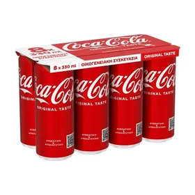COCA COLA Original taste ή zero 8x330ml
