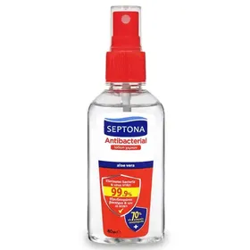 Septona Αντισηπτική Λοσιόν Αλόη 70% Oινόπνευμα 80ml.