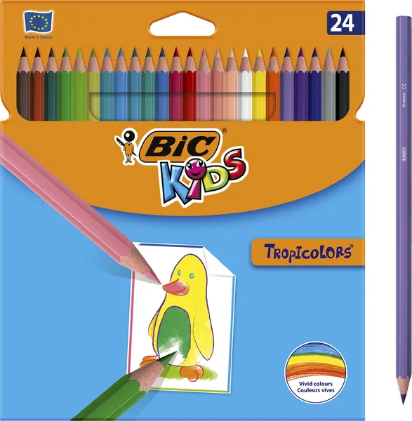 Μολύβια Ζωγραφικής BIC® KIDS Tropicolors 24 τεμ.