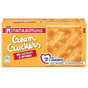 ΠΑΠΑΔΟΠΟΥΛΟΥ Κράκερς Κριθάρι & Βρώμη Β Γλυκάνη 185g