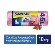 Flex & Strong Σακούλες Απορριμμάτων Αρωματικές Μεγάλες με Κορδόνι 52x75cm 45lt 10τεμ
