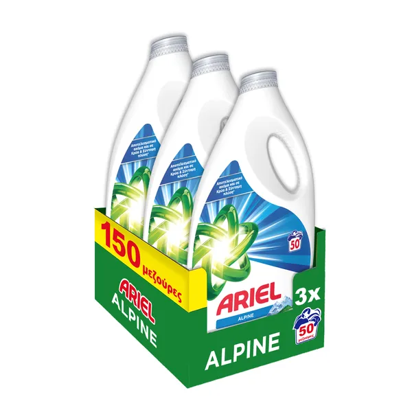 ARIEL υγρό απορρυπαντικό πλυντηρίου ρούχων alpine 50μεζ.