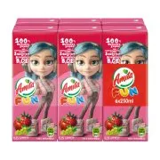 AMITA Fun Φυσικός Χυμός Φράουλα Σταφύλι Μήλο 6x250ml