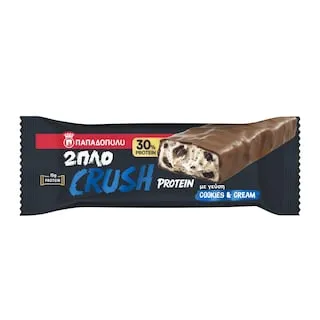 ΠΑΠΑΔΟΠΟΥΛΟΥ Μπάρα Μπισκότου Crush Protein Cookies & Cream 50g