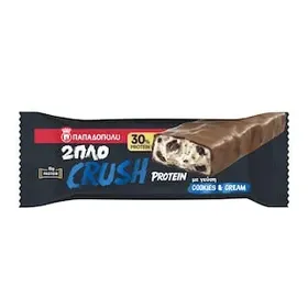 ΠΑΠΑΔΟΠΟΥΛΟΥ Μπάρα Μπισκότου Crush Protein Cookies & Cream 50g