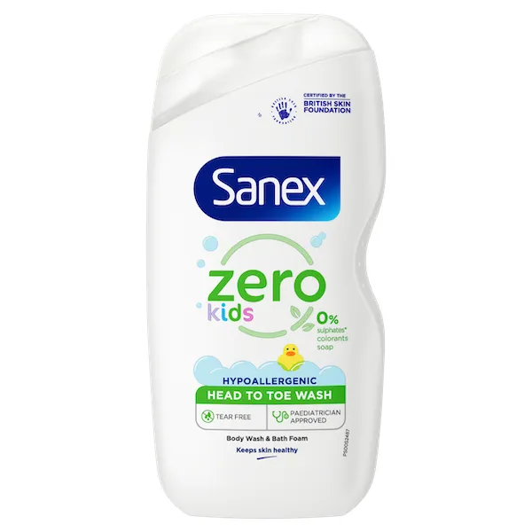 Sanex Zero Kids Head to Toe Wash Shower Gel 450ml